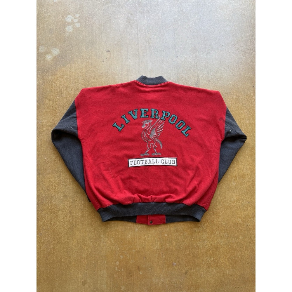 VTG 90s Adidas Liverpool Football Club England Varsity Wool Blend Jacket (L)